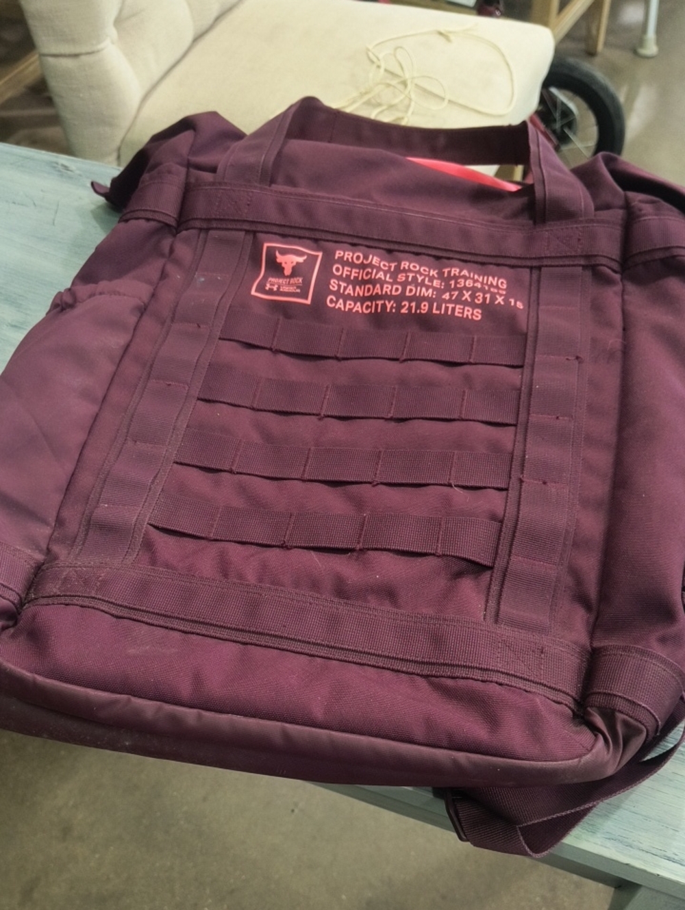 Under armour project Rock Training Burgundy Backpack